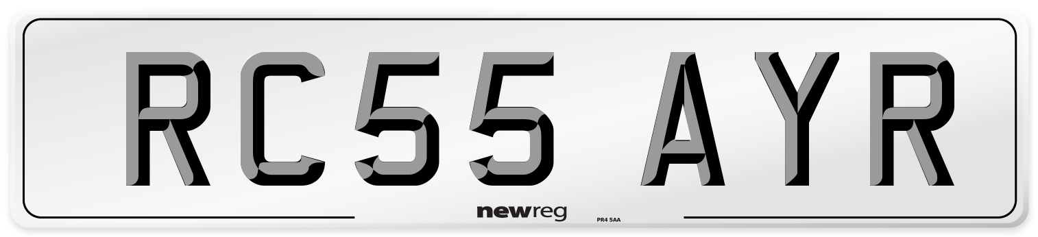 RC55 AYR Number Plate from New Reg